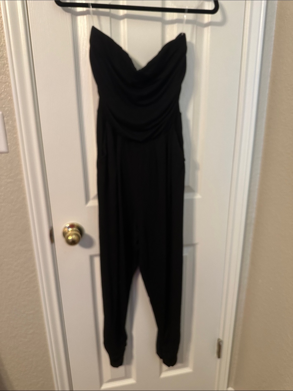 Altar'd State Black Strapless Jumpsuit